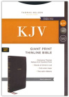 KJV  Giant Print Thinline Bible, Comfort Print Leathersoft Black Thumb Index (Indexed)